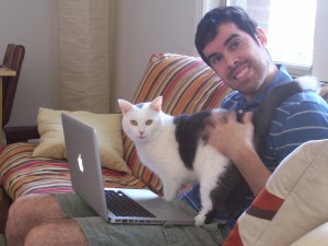 The author, Jason Coates, and his cat, Sal