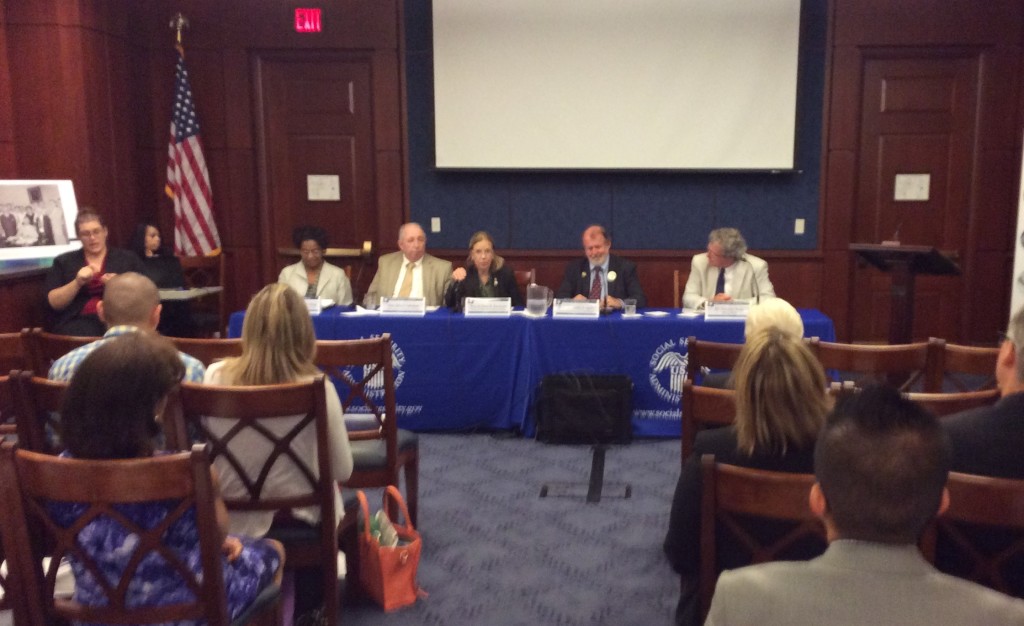 At a Washington, DC event celebrating the 80th anniversary of Social Security