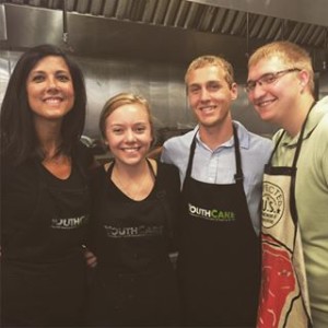Volunteers at a Seattle-area youth homeless shelter.