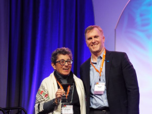 Katherine Acey and SAGE's CEO Michael Adams at Creating Change. Photo by Gretchen Rachel Hammond.