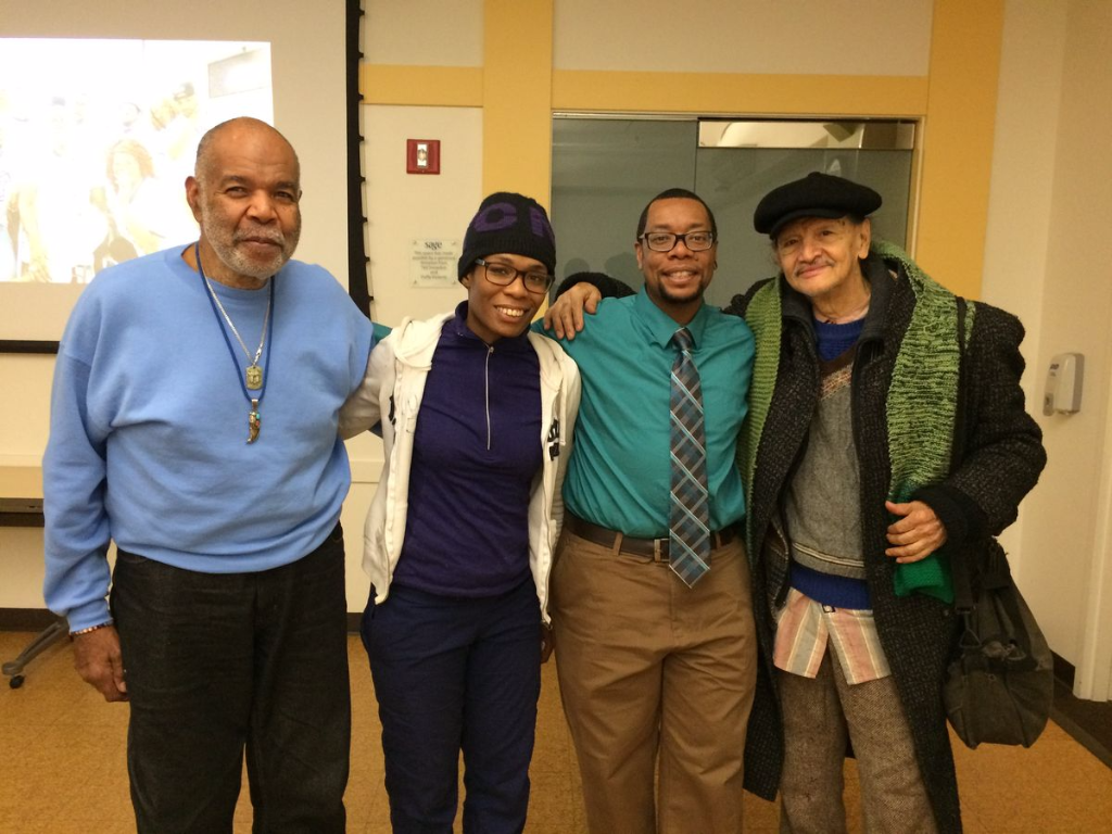 Martin and Vazquez with SAGE event attendees