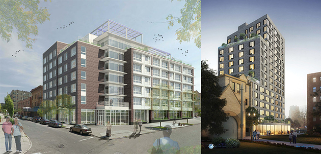 Crotona (left) and Ingersoll (right) Senior Residences.
