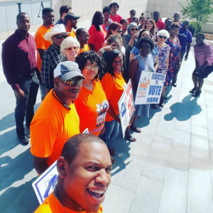 Members of Georgia STAND-UP, including Charles “Chuck” Ware, are working this year to register 6,000 voters in the Atlanta area. The grassroots organization dubs itself as a “think tank” and “act tank.” Photo source: Georgia STAND-UP Instagram account