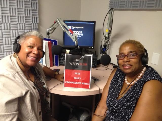 Dr. Imani Woody and Rev. Candy Holmes speaking about housing on radio station WPFW.